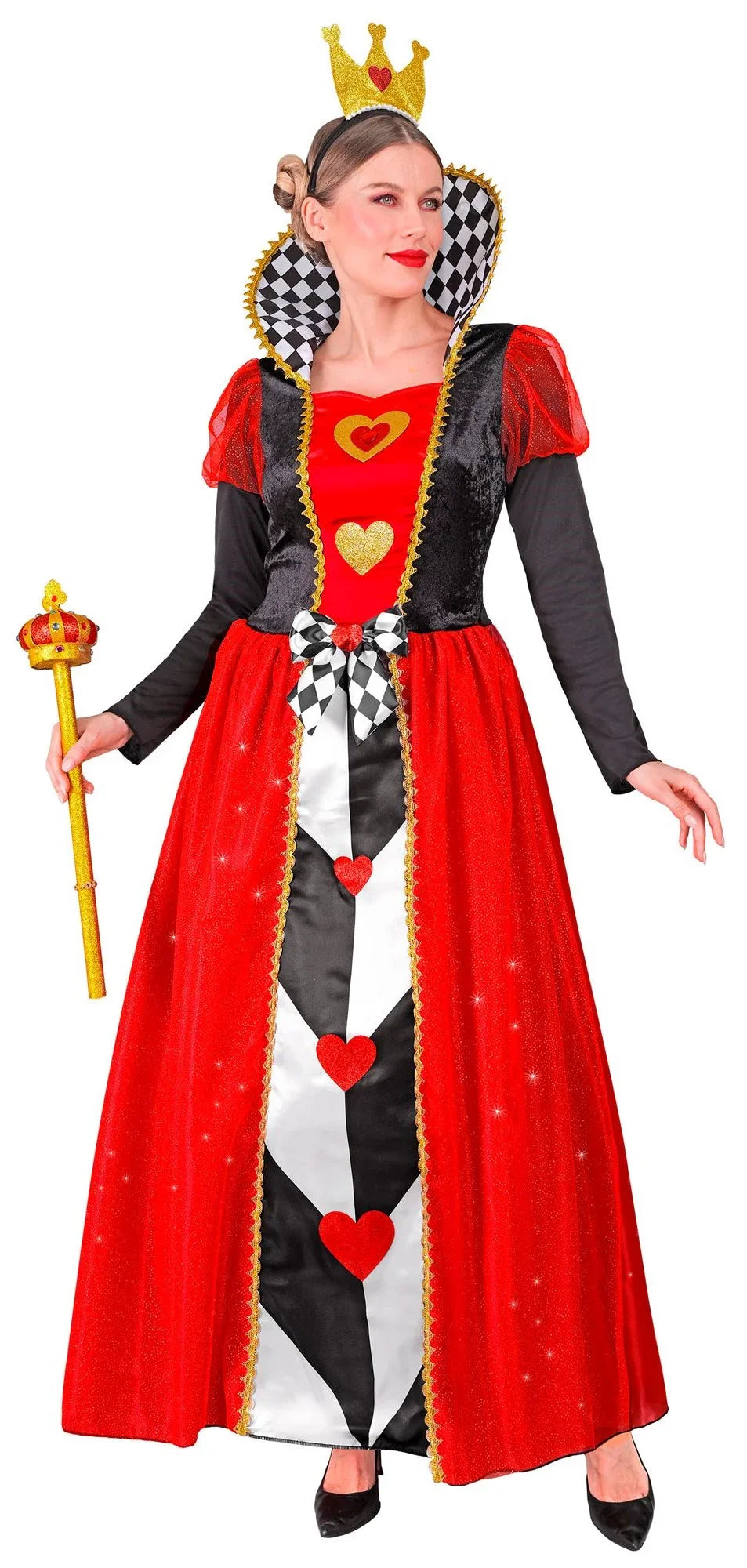 Disfraz de Reina de Corazones Estilosa para Mujer Reina de Corazones Widmann